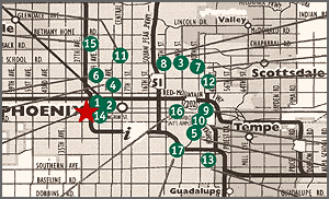 Phoenix Hotel Map Locations